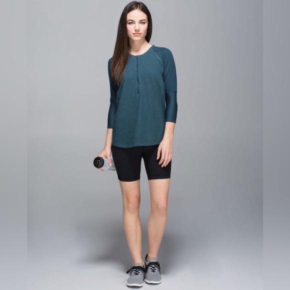 lululemon NWT Clip-in Long Sleeve Heathered Alberta Lake/Alberta Lake - Picture 3 of 14